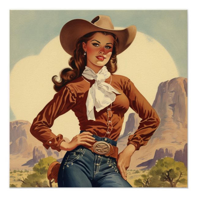 Póster Cowgirl Elegance Descerrou: Selvagens de Whispers  (Frente)
