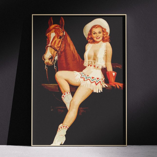 Poster Cowgirl Pin-Up (Criador carregado)