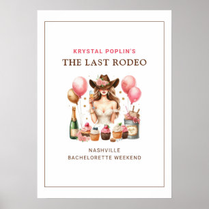 Poster Cowgirl Rodeio Western