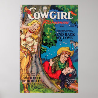Poster Cowgirl Romances - Enviar Meu Amor