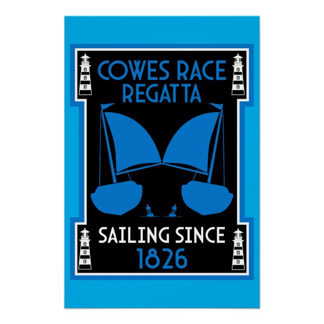 Póster Cowle of Wight Yacht Regatta (Frente)