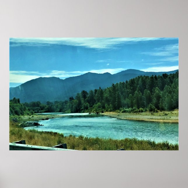 Poster Cowlitz River, Randle, Washington (Frente)