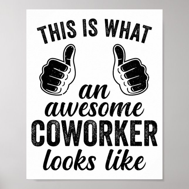 Poster Coworker Birthday Employee Farewell Goodbye Going  (Frente)