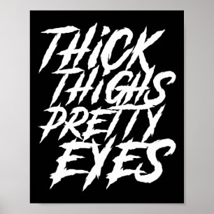 Poster Coxas Espessas Bonito Olhos Engraçados Perna Rapar