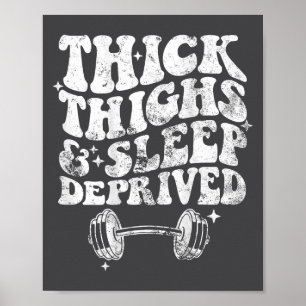 Poster Coxas Grossas Privadas de Sono Deitada Treino Vint