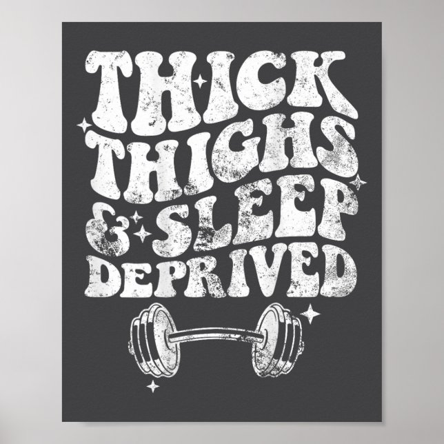 Poster Coxas Grossas Privadas de Sono Deitada Treino Vint (Frente)