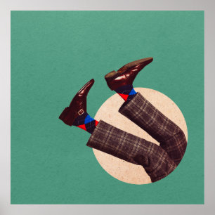 Poster Coxas masculinas empilhadas em redondezas em geome