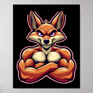 Poster Coyote Músculos Flexíveis Ventilador Ventilador Ve