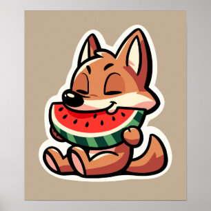 Poster Coyote Watermelon
