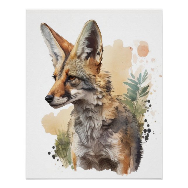 Póster Coyote Wildlife Wall Art (Frente)