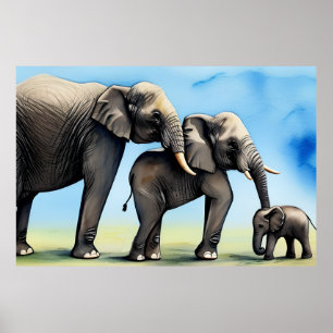 Poster Cozedura da Família Elefante-Cuja