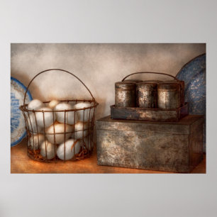 Póster Cozinha - Comida - Ovos - Frescos esta manhã