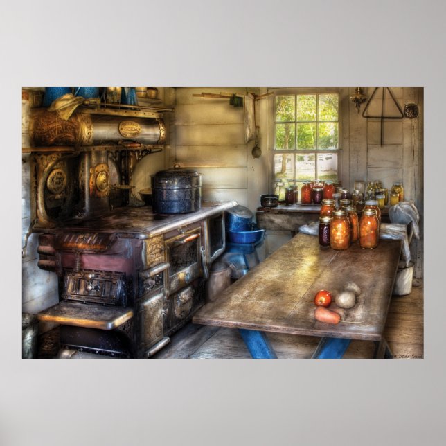 Póster Cozinha - Cozinha Rústica Nacional (Frente)