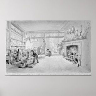 Póster Cozinha de Café do Sr. Máquina de lixar e comer