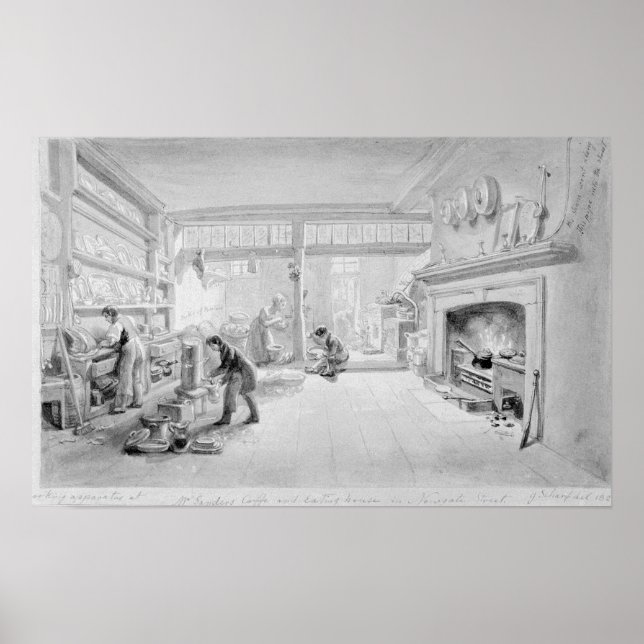 Póster Cozinha do café e alimentação do Sr. Sander (Frente)