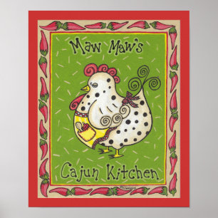 Póster Cozinha do Cajun do Maw do Maw