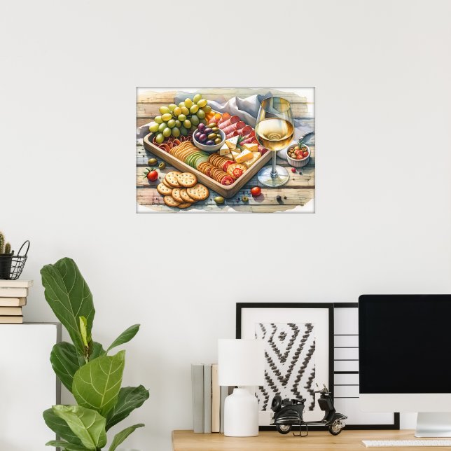 Poster Cozinha dos amantes de comida divertida (Escritório em casa)