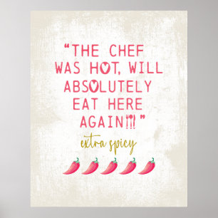 Poster Cozinha Engraçada Reviews Chef era Pimentos Picant