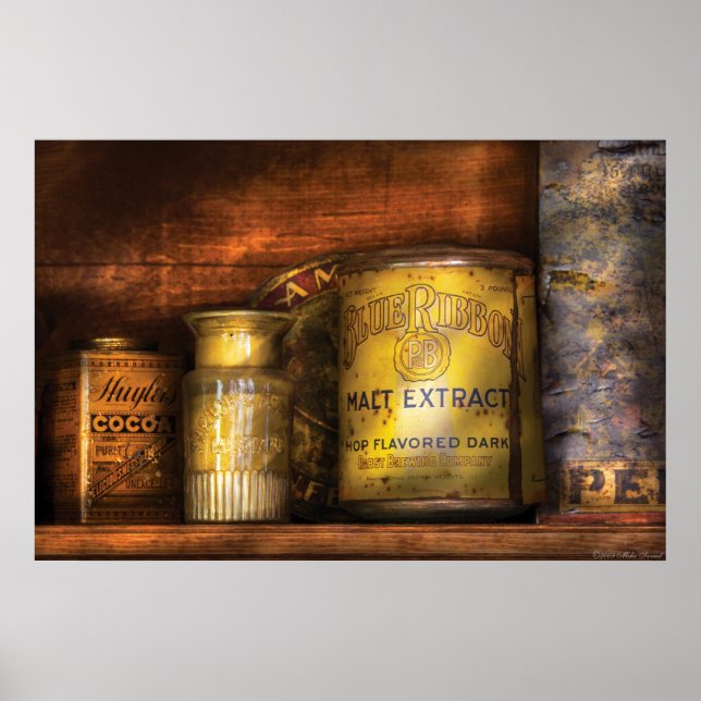 Póster Cozinha - Extrato de Malte de Fita Azul (Frente)