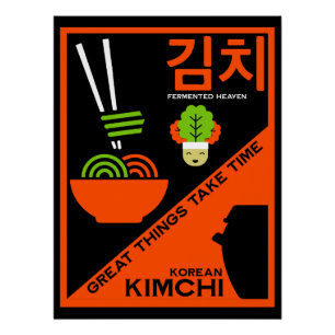 Póster Cozinha Kimchi Coreana