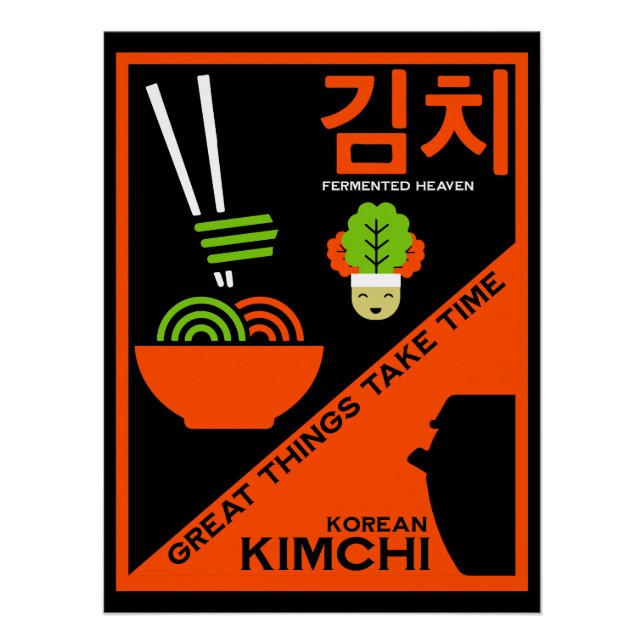 Póster Cozinha Kimchi Coreana (Frente)