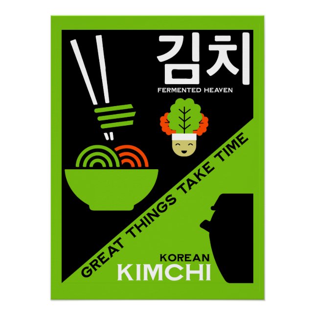 Póster Cozinha Kimchi Coreana (Frente)