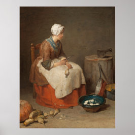 Poster Cozinha Maid - Jean-Siméon Chardin Belas Artes