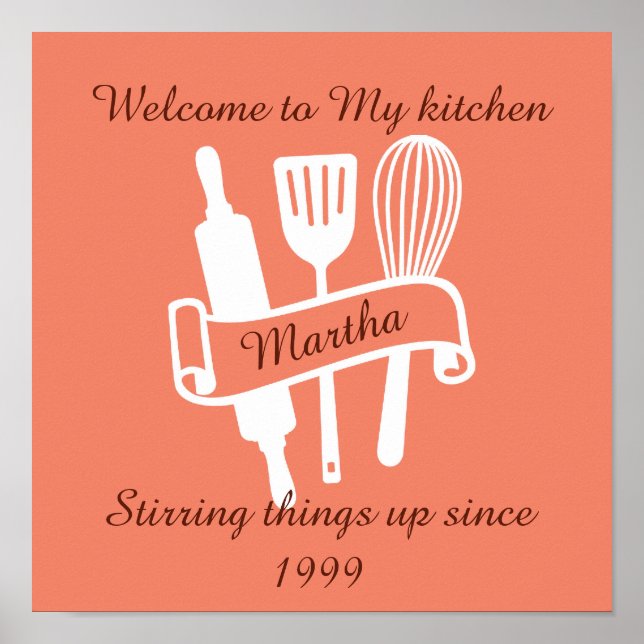Poster cozinha personalizada (Frente)