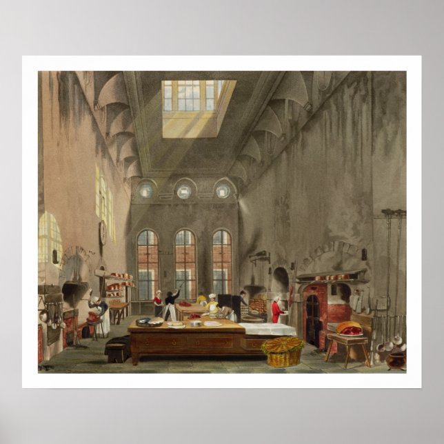 Póster Cozinha, Rua. Palácio de James, gravado por Willia (Frente)