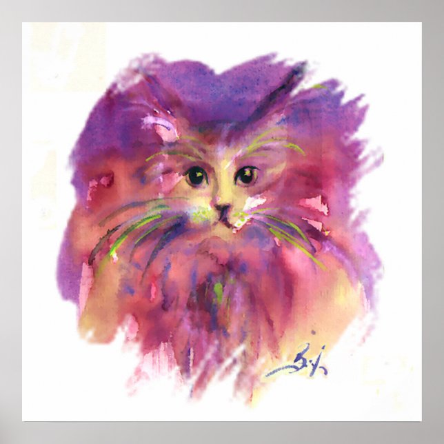 POSTER COZINHA RÚPIDA, RETRATO DE GATO KITTY (Frente)