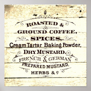 Poster Cozinha Vintage 