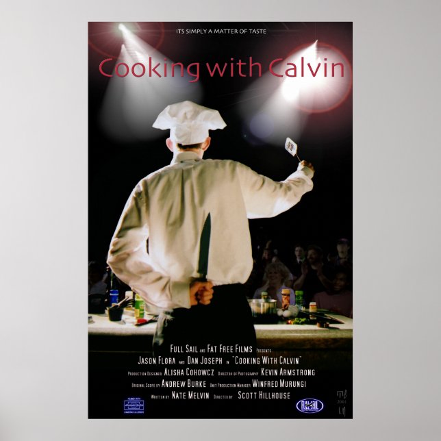 Póster Cozinhar com Calvin (Frente)