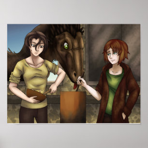 Poster Cozinhar com dinossauros