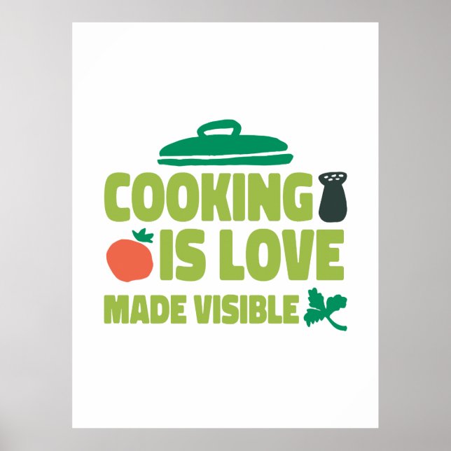 Poster Cozinhar É Amor Tornado Visível (Frente)