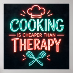 Poster Cozinhar É Mais Barato Que Terapia