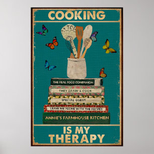 Poster Cozinhar é minha safra de terapia