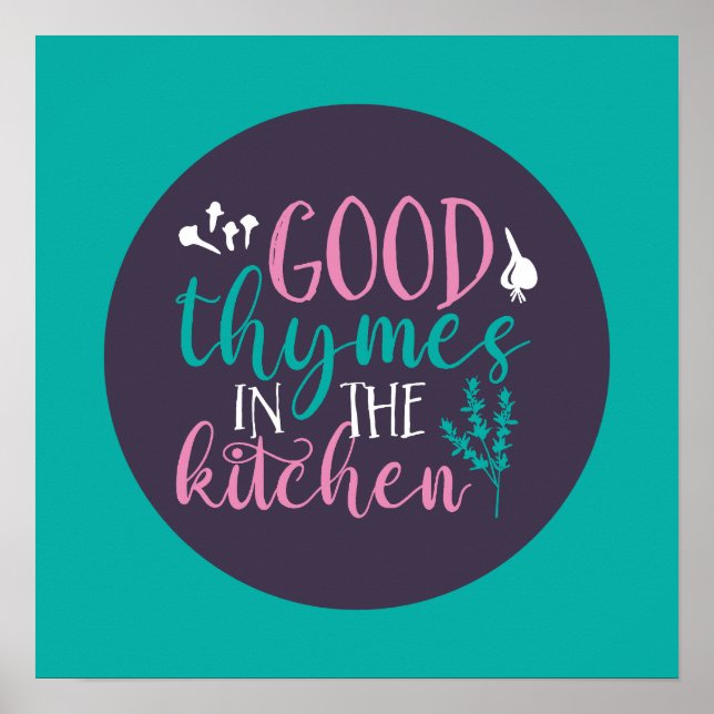 Poster Cozinhar engraçados, bons estilos na cozinha, arte (Frente)