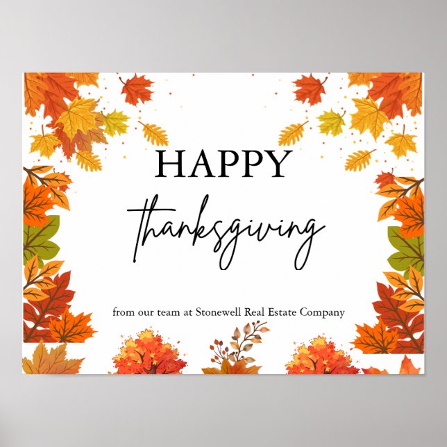 Poster Cozy Fall Thanksgiving Dinner Party (Frente)