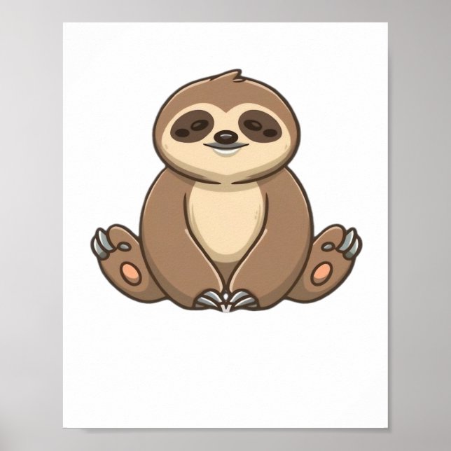Poster Cozy Sloth Classic T-Shirt (Frente)