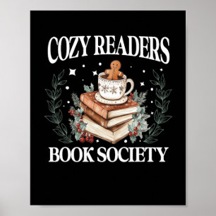 Poster Cozyreaders Book Society Bookie Leitura de Natal
