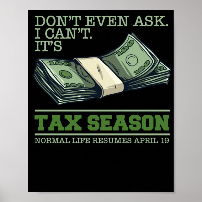 Poster CPA Accountant Tax Season Preparer PicksPlace (Frente)