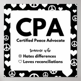 Poster CPA Certified Peace Advocate