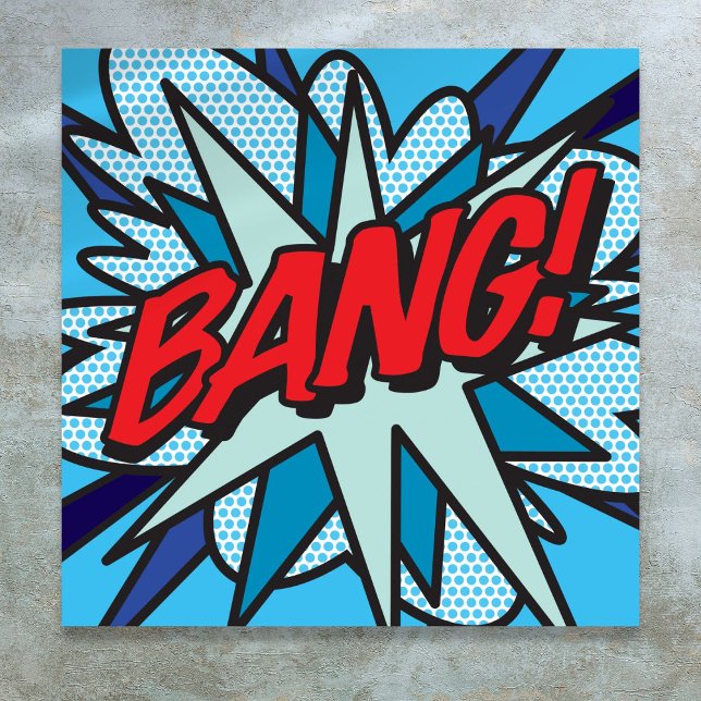 Poster CQ Book Pop Art BANG (Modern Cool Comic Book Pop Art BANG Poster)