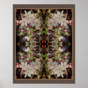 Poster Crabapple Blossoms Vintage Abstrato