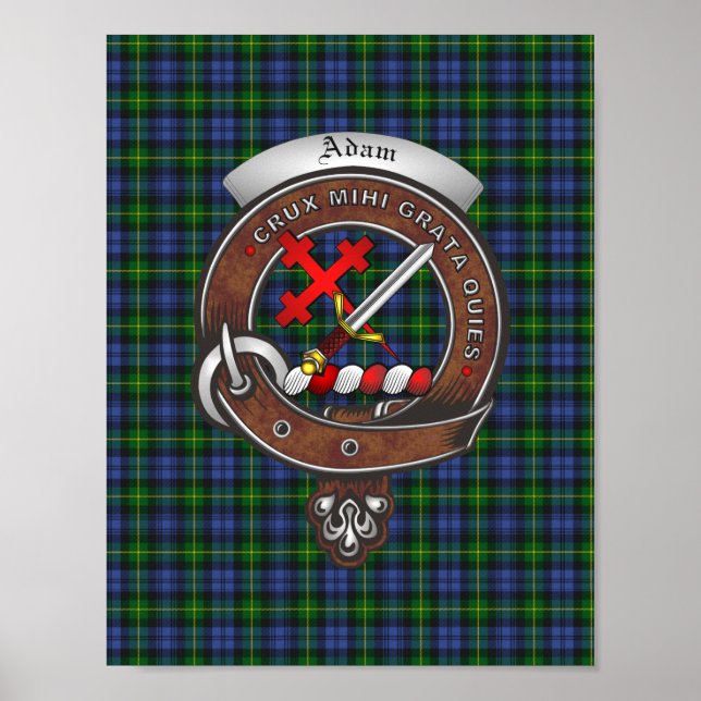 Poster Crachá Adam Clan & Tartan 8.5x11 (Frente)