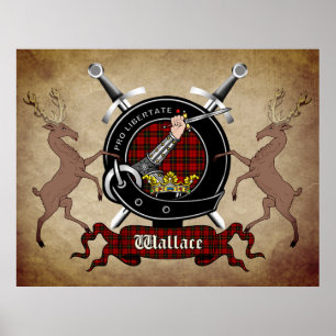 Poster Crachá de Clã Wallace Extra Grande