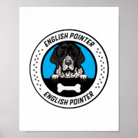 Crachá Inglês Pointer Peeking Illustration