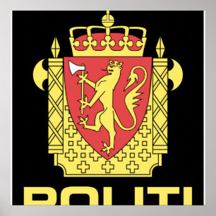Poster Crachá o serviço policial norueguês, Noruega