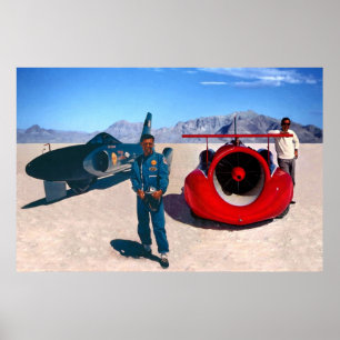 Póster Craig Breedlove e arte Arfons (colhido)
