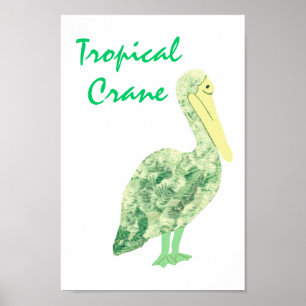 Poster Crane Tropical